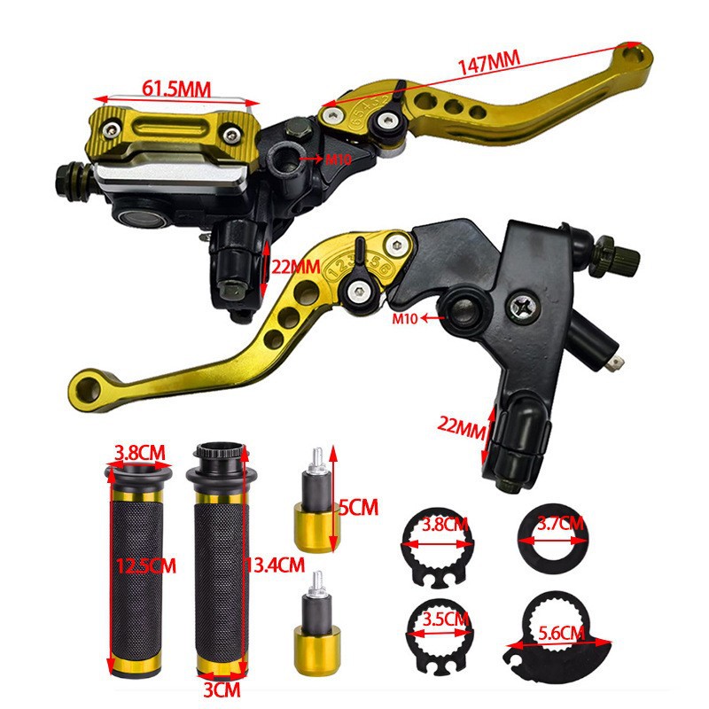 Motocicleta off-road vehículo modificado CNC freno superior bomba embrague conjunto 22MM bomba de freno de disco hidráulico freno de mano Accesorios