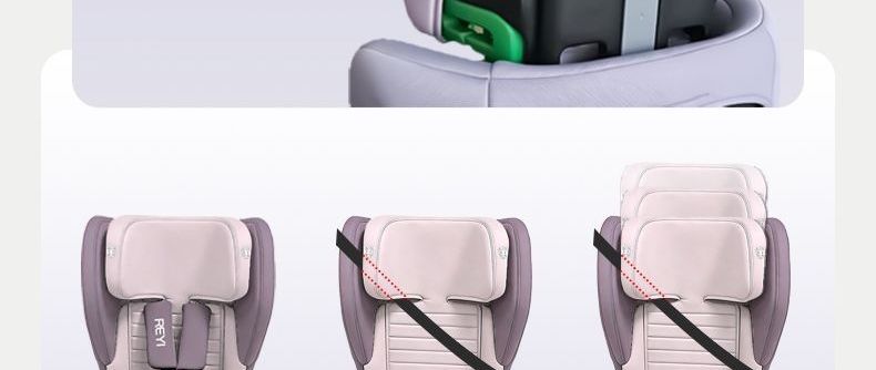 Simple rear seat safety seat for 12-year-olds, suitable for portable folding car seats for older children, children's car seat with cotton upholstery