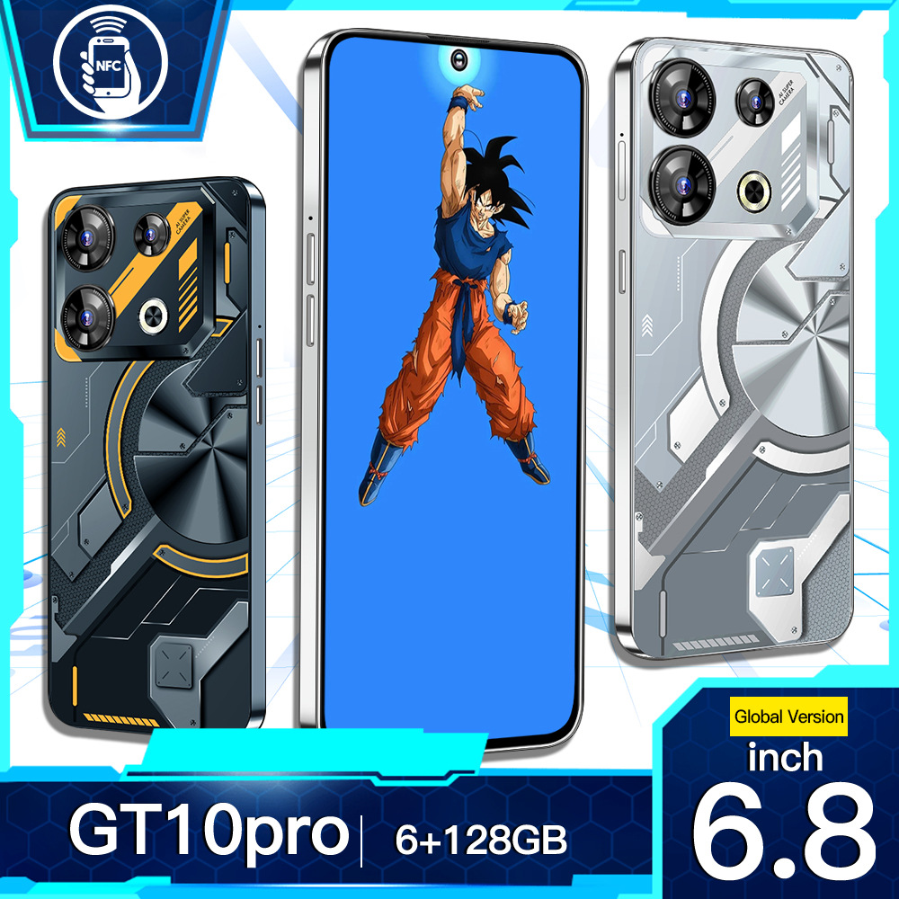 GT10 Pro跨境6+128现货4G全网通新爆款6.8寸安卓智能手机外贸代发