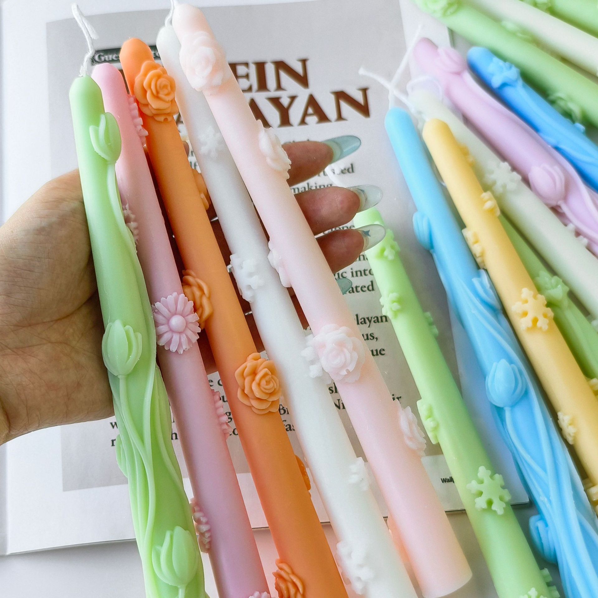 Jiahui Mei largo molde de fresa de bananas DIY mano larga barra de fresa de bananas adornos de decoración abrasivo