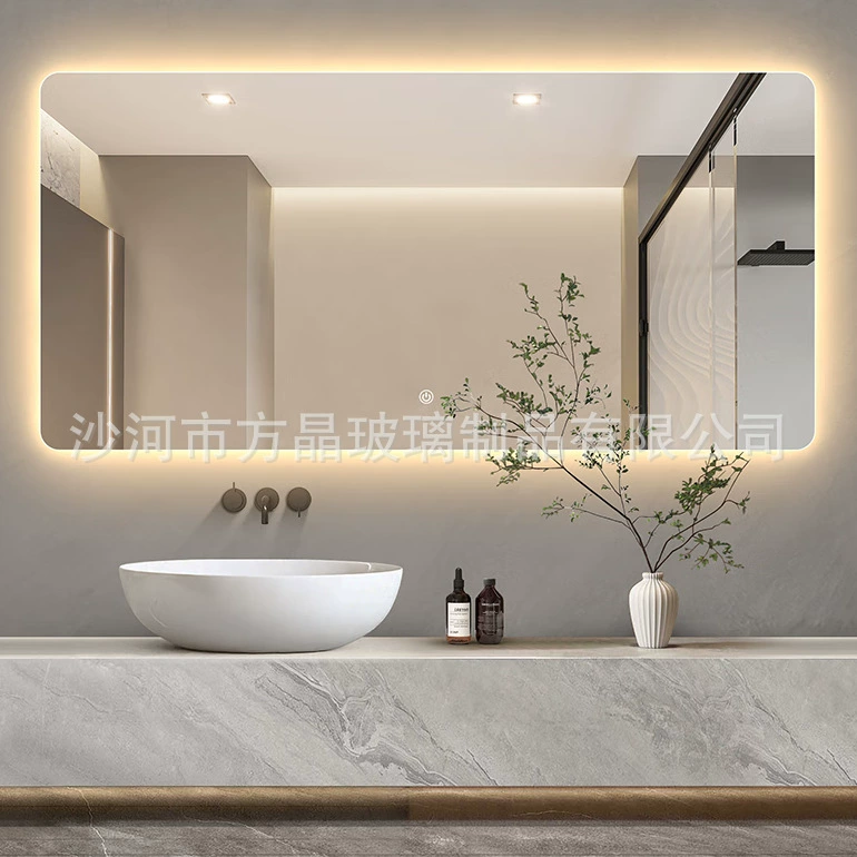 Умное зеркало для ванной комнаты, ультрабелое стекло, настенное зеркало для ванной комнаты, светодиодное сенсорное с подсветкой, противотуманное светящееся зеркало для ванной комнаты, настенное