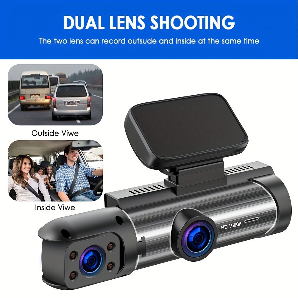 Cross-border M8 Dash Cam 1080P HD Night Vision Dashboard Front Interior Rear Triple-Camera Recorder