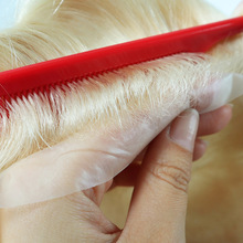 男士真人假发 跨境爆款 TOUPEE 发块 超薄PU 真人发丝 一件代发