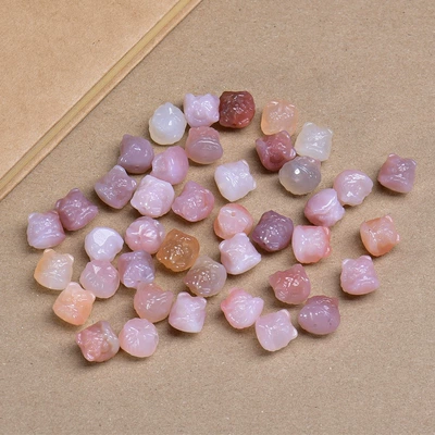 Zərgərlik ara hissələri – Natural Salt Source Agate Carved