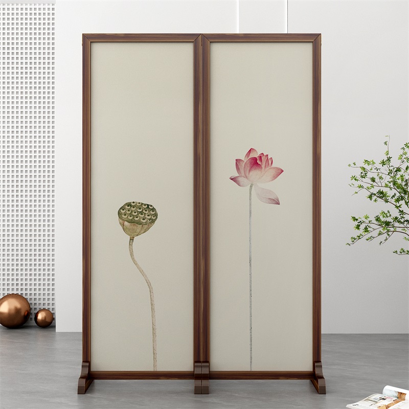 Screen Partition Living Room Simple Entrance Chinese Style Screen Hotel Use Chinese Style Folding Mobile Retro Entrance