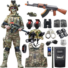 子供用おもちゃセット男の子軍服リアルアウトドア服迷彩特殊部隊レベル 3 メンブレン小型警察装備