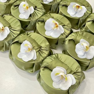 Feng LV Fu wedding gift satin decoration 70 * 70cm 35*35cm Matcha Green Pink red wrap