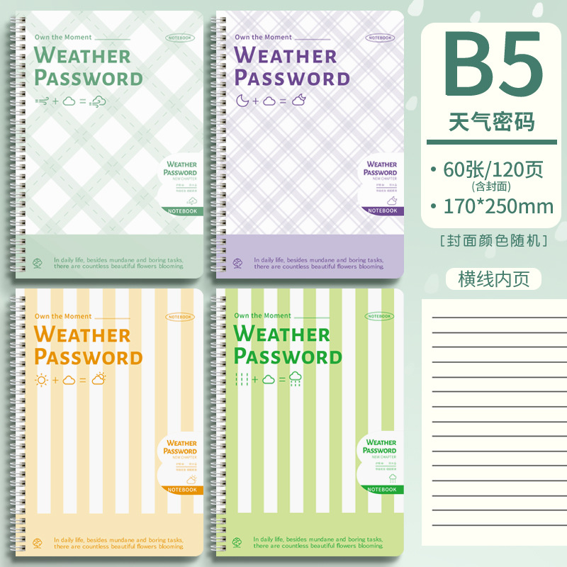 Meng Jin lindo cuaderno de notas bobina de flip side cuaderno grueso a5 cuaderno de notas de alto valor de la cara cuaderno de diario de estudiantes