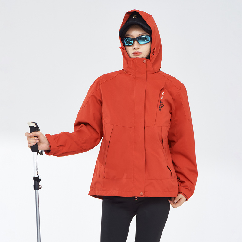 24 1818 вышивка новый цвет куртки для мужчин и женщин три в одном съемный набор из двух частей плюс бархат утолщение прилив