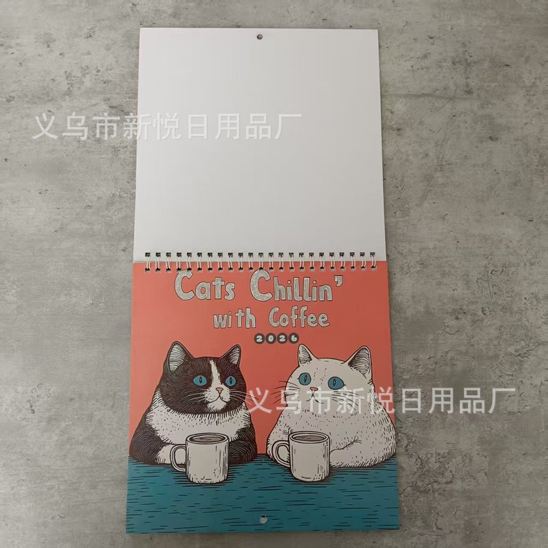 办公桌面2026 猫咪咖啡放松日历 2026 Cats Chillin with Coffee|undefined