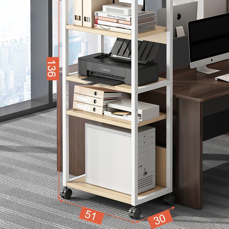 Estante de impresora de oficina, soporte móvil de piso, gabinete de almacenamiento, estante de host de computadora, soporte de chasis
