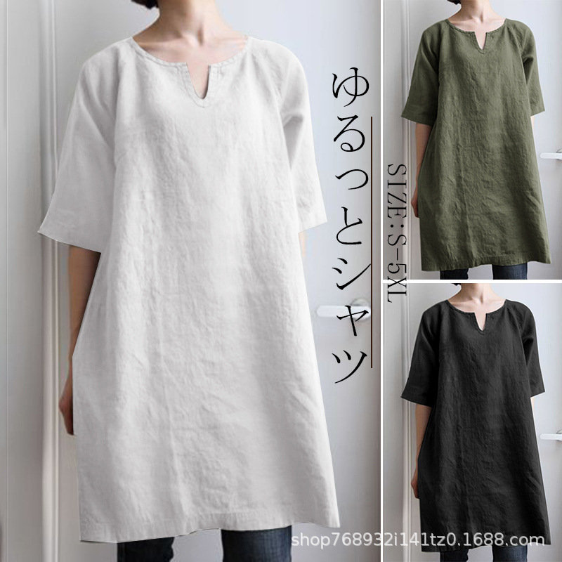 夏  S-5XL 大きいサイズ チュニック  夏  S-5XL 大きいサイズ チュニック