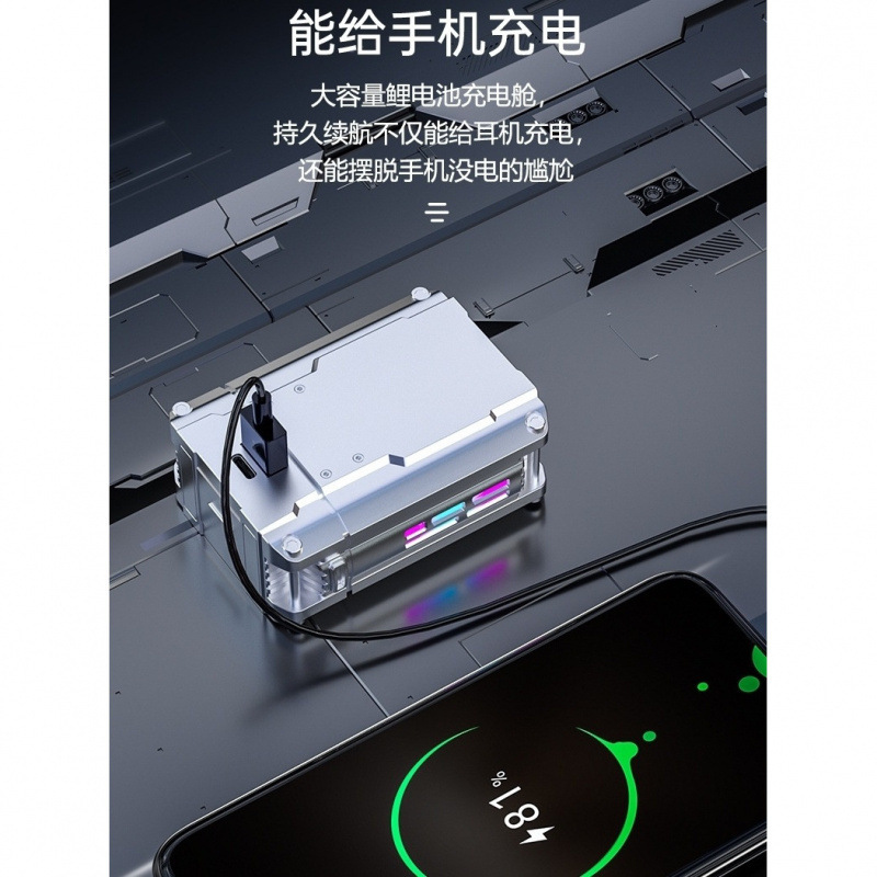 无线蓝牙耳机机甲风半入耳式电竞游戏无延迟运动降噪新款超长续航|undefined