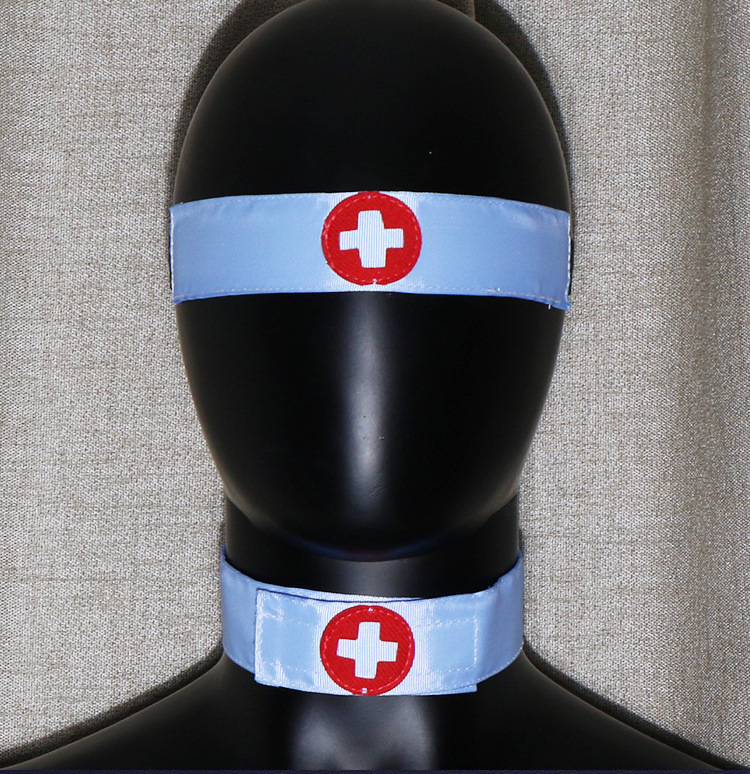 Nurse Seven-Piece Bondage Set with Bed Straps, Fabric and Metal, Pink — detail image 19