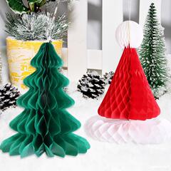 新品クリスマス装飾ハニカム紙クリスマスツリークリスマス帽クリスマスパーティー装飾用品ハニカムボール