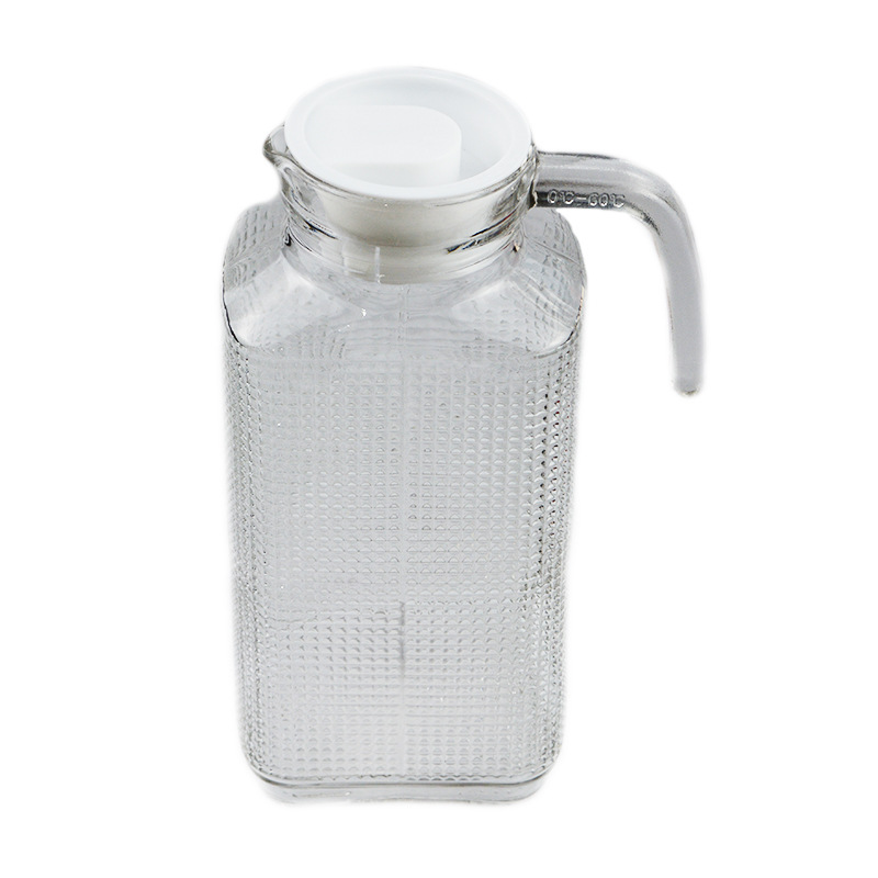 Jarra de agua fría de vidrio al por mayor con gran capacidad, diseño de diamantes, suministro directo del fabricante para uso doméstico. image 7