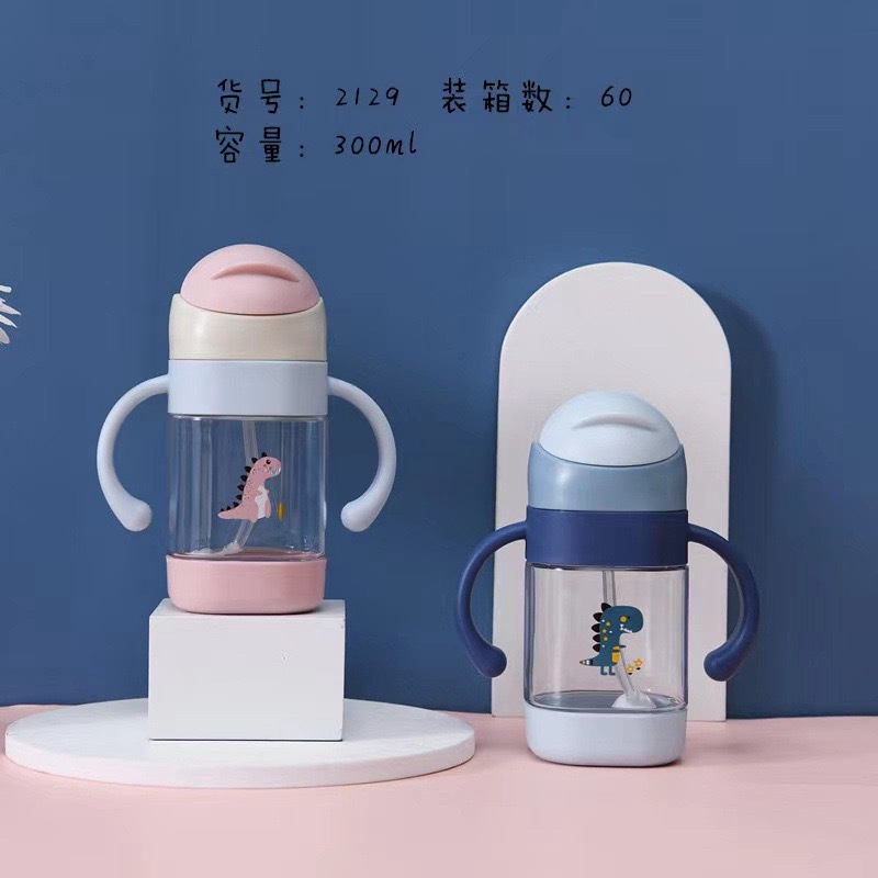 Zhaolong tazas de bebida de aprendizaje tazas de boca de pato 6 meses para evitar asfixia tazas de botellas de paja de plástico HDPC tazas anti-asfixia diseño