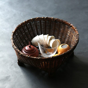 Woven handheld storage system, dustpan, storage box with accessories