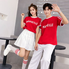 拉拉队团体表演服运动会开幕式啦啦操毕业季健美操套装短袖男女春