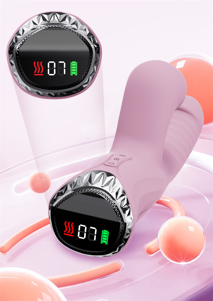 Aifeiya Stretch Heating Vibroids Multi-Frequency Vibrator for Women, Silicone and ABS, Green — detail image 5