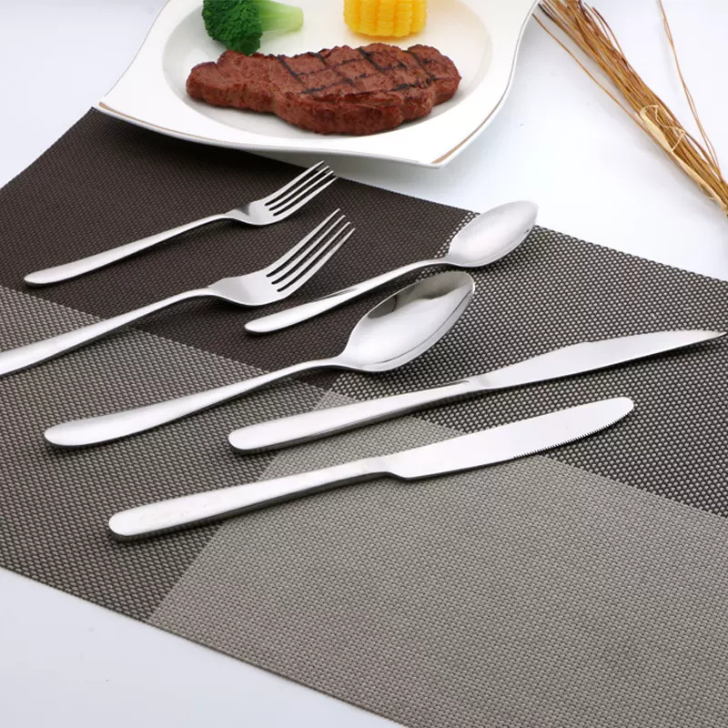 不锈钢西餐光身刀叉勺套装西餐牛排刀叉甜品勺酒店牛扒餐刀叉子
