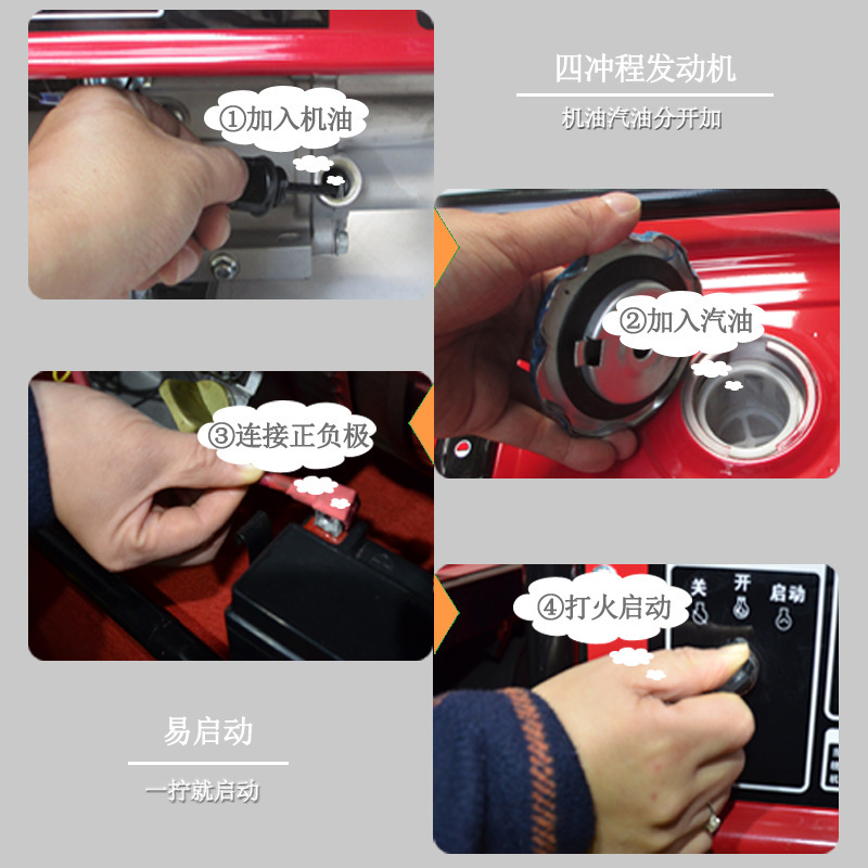 汽油发电机220v大功率5kw220v380v两用家用小型静音3千瓦户外露营|undefined