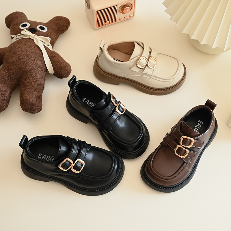 Zapatos de cuero princesa de niñas 2026 primavera y otoño nuevos zapatos de estilo británico para niñas Lefour zapatos negros zapatos de espectáculo para niños zapatos de moda
