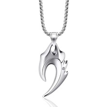 狼牙钛钢男士项链不锈钢吊坠不掉色欧美饰品批发配饰个性时尚首饰