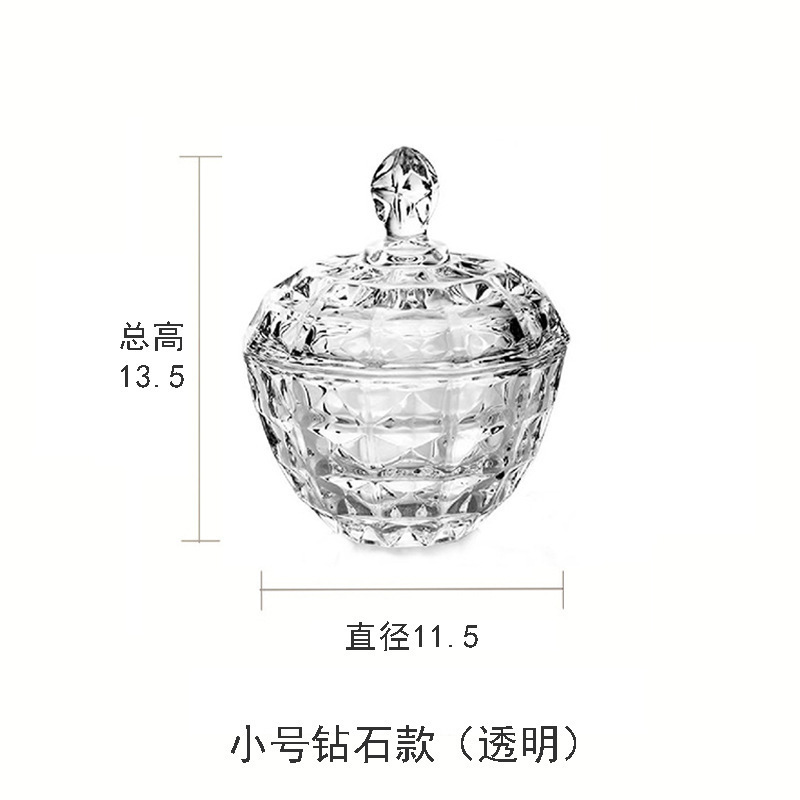 欧式玻璃罐香薰蜡烛罐糖果罐收纳摆件首饰品罐子消磁石水晶消磁碗|undefined