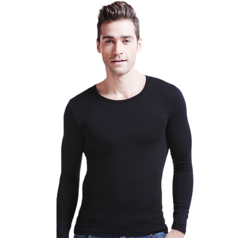 Autumn and Winter Tight Thin Thermal Underwear Warm Clothes Men's Round Neck Long Sleeve Autumn Clothes Single Layer Breathable Basic Base Shirt Autumn and Winter Tight Thin Thermal Underwear Warm Clothes Men's Round Neck Long Sleeve Autumn Clothes Single Layer Breathable Basic Base Shirt