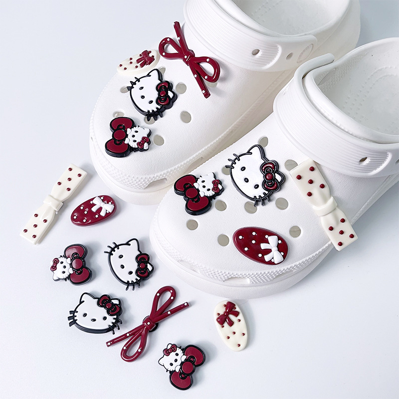 Cartoon Paradise Croc Shoes Accessories Shoe Flowers Ins Style Red Cute Hello Kitty Shoe Buckle DIY Accessories Buckle