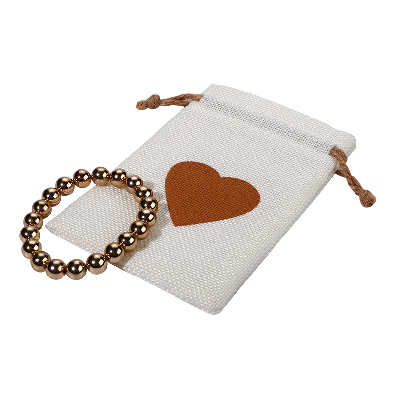 深圳厂家批发定货 仿麻饰品袋 水晶手链便携抽绳礼品袋吊坠项链