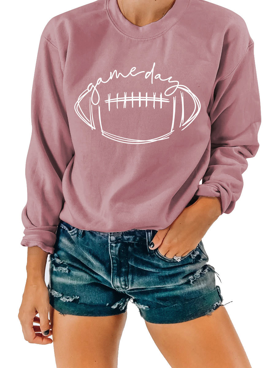 En stock de las mujeres del siglo Comercio exterior estación independiente Amazon Rugby impresión más tamaño manga larga sudadera image 22