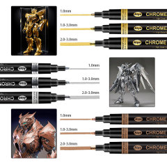 Gold pen reflective paint metal pen chrome silver marker pen DIY liquid signature model high-gloss electroplating pen