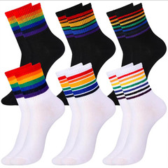 Sailor Socks Women's Striped Colorful Sports Cotton Socks Novelty Casual Multicolor Women's Socks Cross-Border Amazon