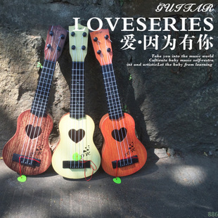Playable Children's Simulation Guitar Children's Ukulele Comes with String Plucking Sheet Music Beginner Toy Musical Instrument Gift