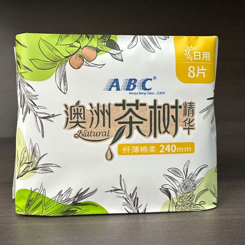 ABC卫生巾 N81 240mm 8片日用澳洲茶树萃取精华清凉卫生巾