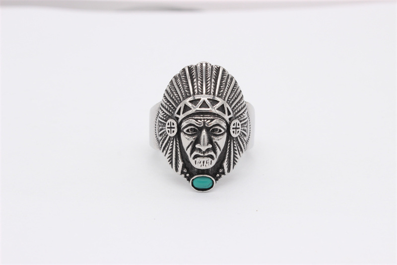 1 Piece Quantity Wholesale Jewelry Retro Punk Pharaoh 304 Stainless Steel 18K Gold Plated Rings