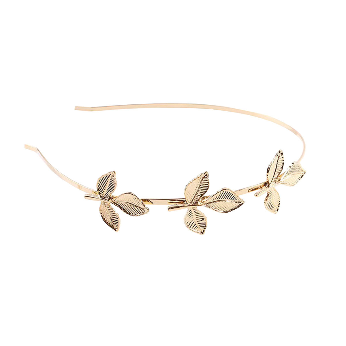 Barocker Goldener Braut Haarreif Mit Blättern Für Die Hochzeit_voghion.com