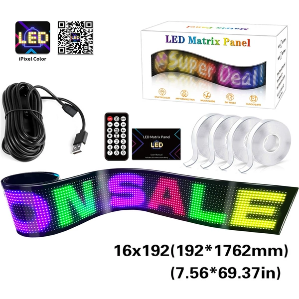 Size: 176.2x19.2cm (4.5m USB cable + colorful effect + APP control + remote control + Bluetooth)