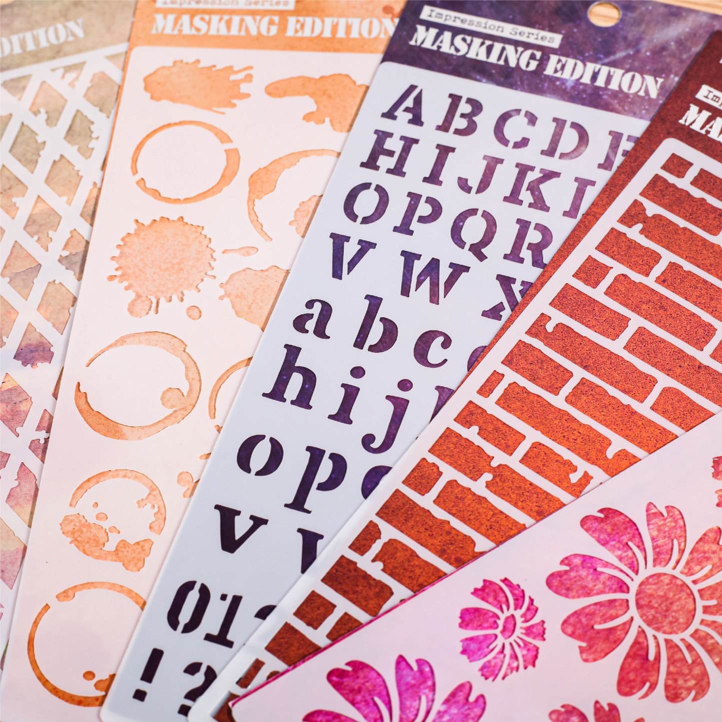 Retro Story tela de mano impresión serie tela de mano diy paisaje decoración paisaje placa de material hueco