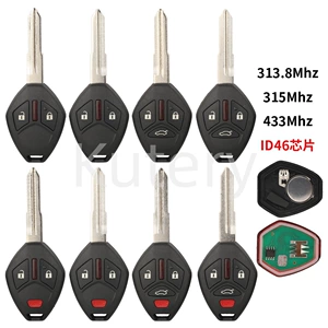 Mitsubishi 2/3/4 düyməli pult avtomobil açarları ID46 çip 313.8/315/433 tezlik