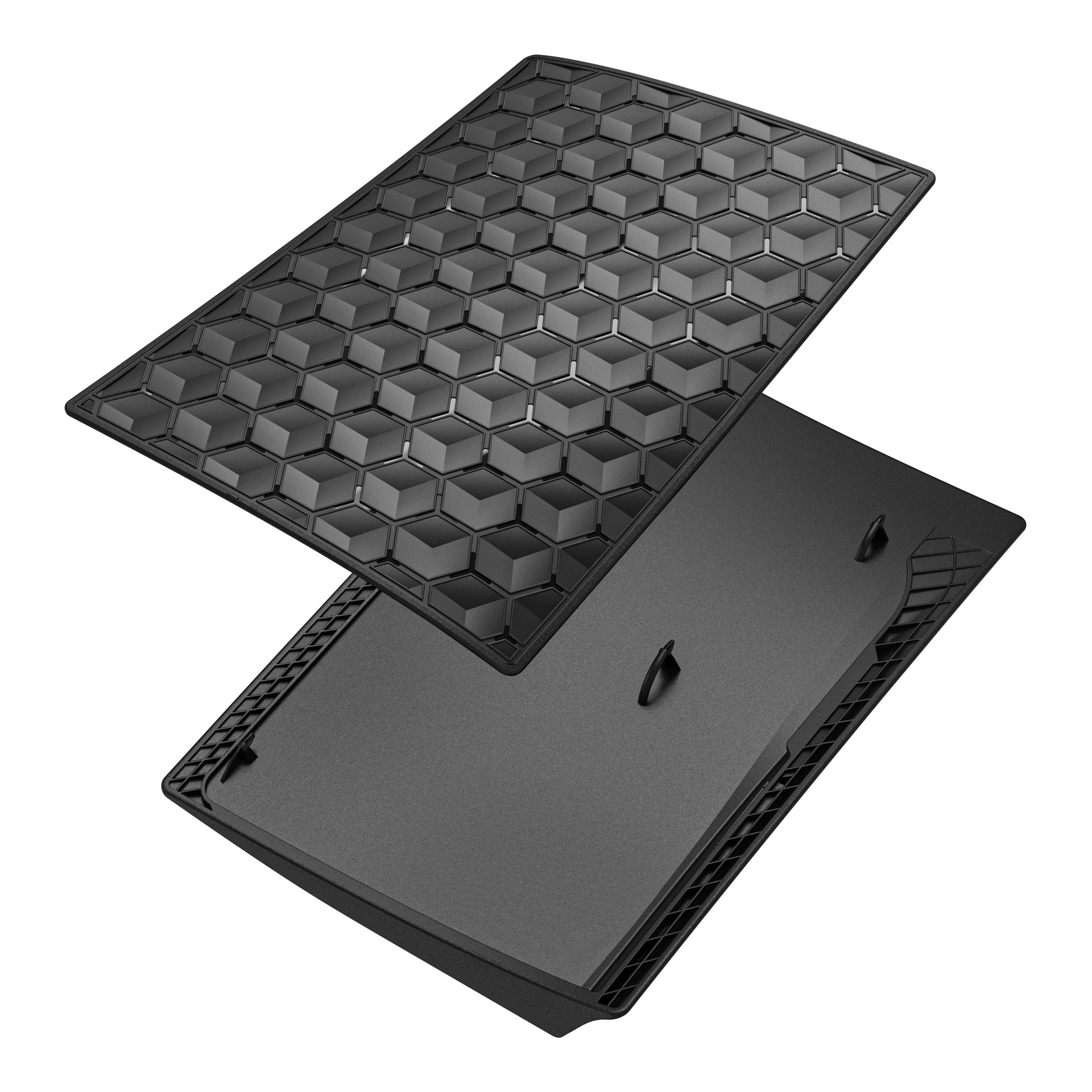 Protective Shell (Sony) PS5 Optical Drive Version, Textured Armor Cover, Black/Red/White