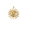 Brass copper earrings solar-powered, pendant, bag handmade, 25mm