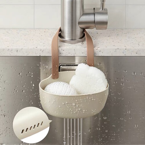 Sink drain basket hanging bag dishwashing sponge faucet storage rack kitchen supplies sink punch-free hanging basket