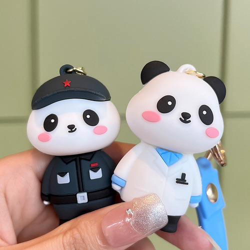 Funny Medical Police Couple Creative Cartoon Keychain Car Book Bag Compatible Multi-purpose Small Decorative Gift Wholesale