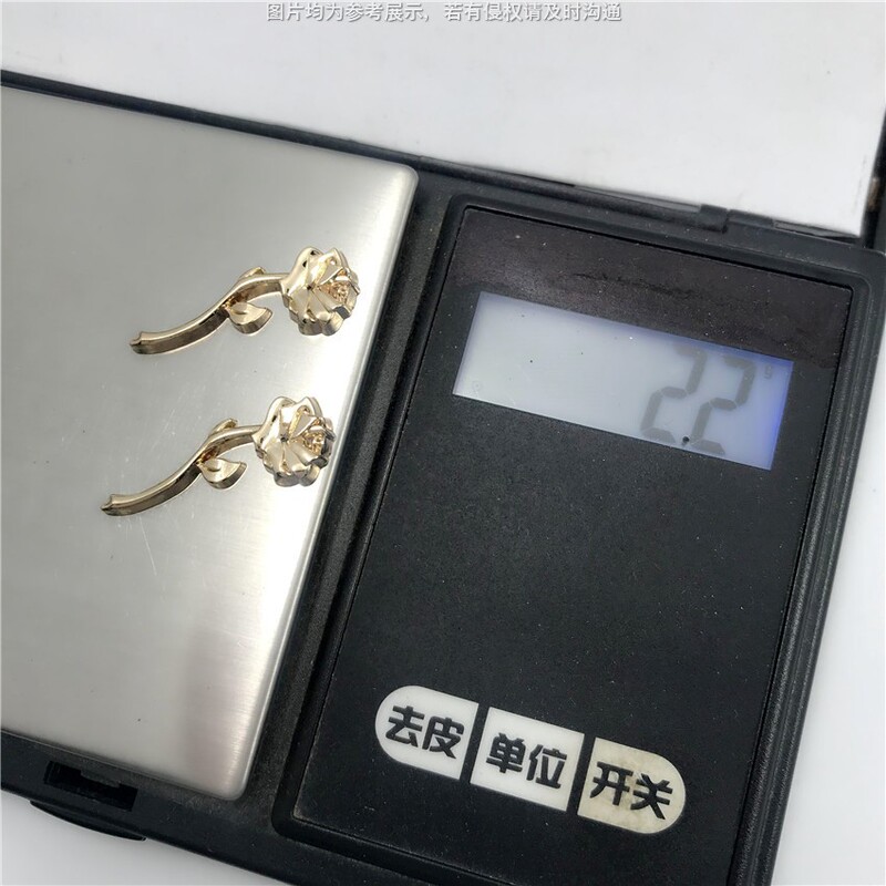 Real Gold Rose Nail Art Accessories Nail Polish Fancy Accessories Mini Rose Hair Hairpin DIY Phone Case Material