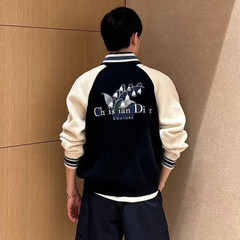 正确版本原标DI家植物系列铃兰花刺绣LOGO针织衫毛衣夹克外套男女