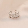 Fashionable adjustable one size ring stainless steel, accessory heart shaped, European style, simple and elegant design