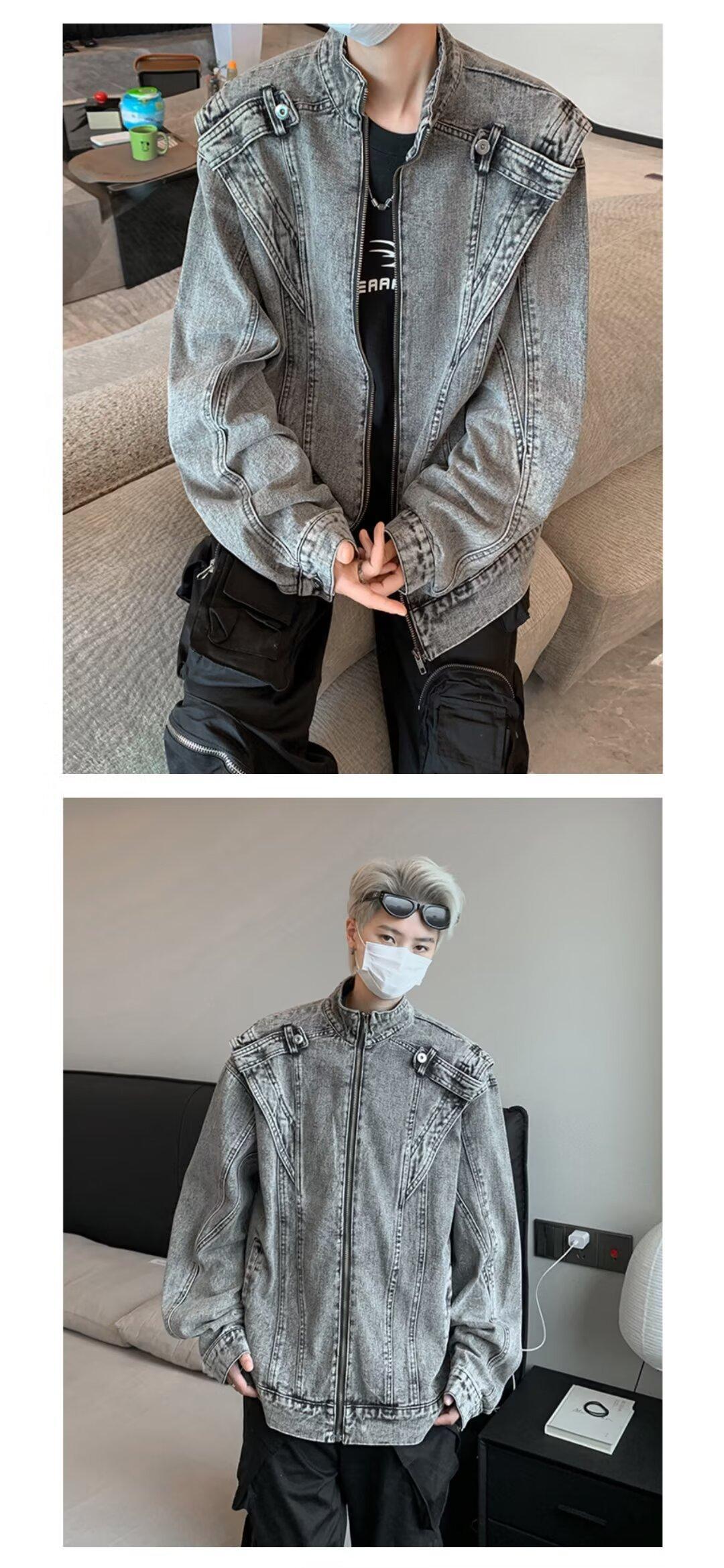 2024 Spring Autumn Cool Men Ins High Street Brand Harajuku Style Korean Version Trendy Loose Jacket_mkmklike.com